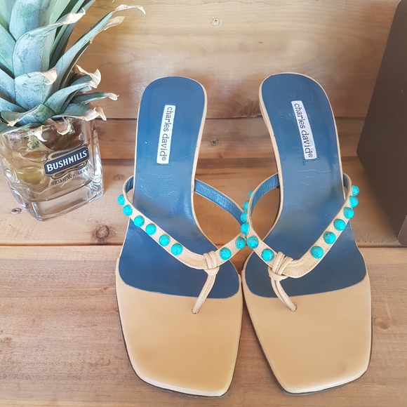 Vintage Charles David Tong Sandal • SZ 10 - Picture 5 of 8